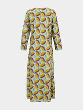 Paula Gray Aquageo Printed Silk Twill A-Line Dress