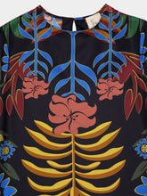 Grayf Visual Garden Print Printed Dress with Feathers | PDP - Fashion Clinic