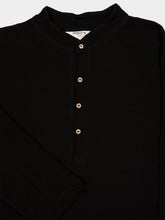 Spiritum Tulum Black Cotton Gauze Shirt with Buttons