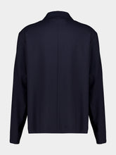 Marni Blue Black Single-Breasted Wool Blazer