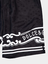 Dolce & Gabbana Black Silk Bandanna-Print Shorts
