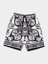 Dolce & Gabbana Majolica Silk Twill Shorts