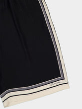 Dolce & Gabbana Black Vanity Silk Bermuda Shorts with Logo