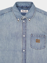 Miu Miu Light Blue Chambray Oversized Shirt