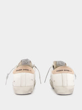 Golden Goose White Antique Pink Super-Star Sneakers With Metal Lettering