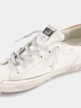 Golden Goose White Antique Pink Super-Star Sneakers With Metal Lettering