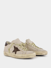 Golden Goose White Super-Star Sneakers With Lizard-Printed Star