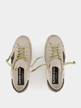 Golden Goose White Super-Star Sneakers With Lizard-Printed Star