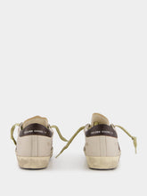 Golden Goose White Super-Star Sneakers With Lizard-Printed Star