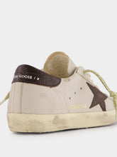 Golden Goose White Super-Star Sneakers With Lizard-Printed Star