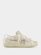 Golden Goose White and Silver Star Sneakers