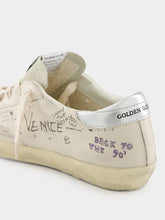 Golden Goose White and Silver Star Sneakers