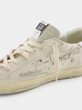 Golden Goose White and Silver Star Sneakers