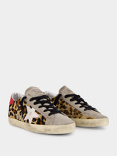 Golden Goose Leopard Horsy Star Leather Sneakers