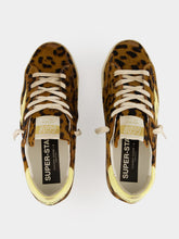 Golden Goose Leopard and Yellow Super-Star Sneakers