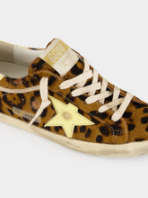 Golden Goose Leopard and Yellow Super-Star Sneakers