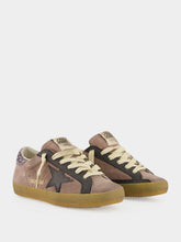 Golden Goose Lavender Grey and Dark Grey Super-Star Sneakers