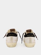 Golden Goose Seed Pearl and Black Super-Star Sneakers