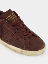 Golden Goose Bordeaux Super-Star Leather Sneakers