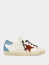 Golden Goose Super-Star Sneakers with Glitter and Suede