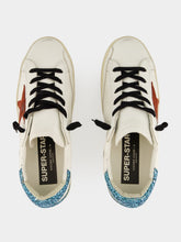 Golden Goose Super-Star Sneakers with Glitter and Suede