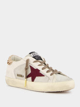 Gray and Red Zebra Print Super Star Sneakers | PDP - Fashion Clinic