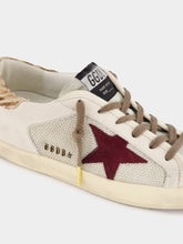 Gray and Red Zebra Print Super Star Sneakers | PDP - Fashion Clinic