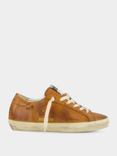 Golden Goose Super-Star Journey Print Sneakers in Cuoio