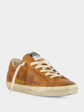 Golden Goose Super-Star Journey Print Sneakers in Cuoio