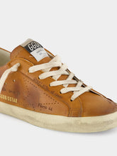 Golden Goose Super-Star Journey Print Sneakers in Cuoio