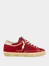 Golden Goose Red and White Super-Star Sneakers