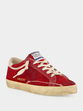 Golden Goose Red and White Super-Star Sneakers