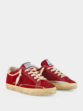 Golden Goose Red and White Super-Star Sneakers