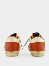 Golden Goose Orange Superstar Sneakers with Suede Heel