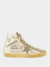 Golden Goose Francy Sneakers with Lettering and Suede Inserts