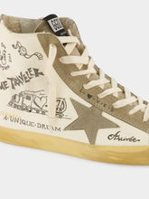 Golden Goose Francy Sneakers with Lettering and Suede Inserts