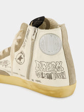 Golden Goose Francy Sneakers with Lettering and Suede Inserts