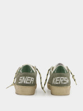 Golden Goose Green Ballstar Suede and Leather Star Sneakers