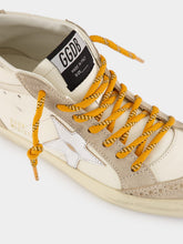 Golden Goose Beige and Silver Mid Star Sneakers