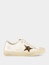 Golden Goose White V-Star LTD Sneakers with Pony Skin Star