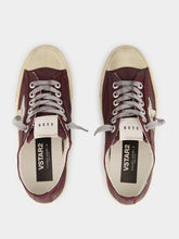 Golden Goose Red Wine V-Star 2 Sneakers With Cream Star