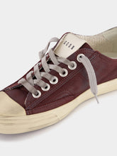 Golden Goose Red Wine V-Star 2 Sneakers With Cream Star