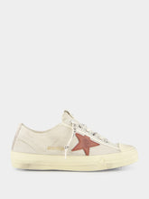 Golden Goose White V-Star 2 Sneakers with Red Star