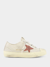 Golden Goose White V-Star 2 Sneakers with Red Star