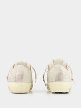 Golden Goose White V-Star 2 Sneakers with Red Star