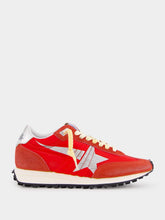 Golden Goose Red Nylon Silver Star Marathon Sneakers