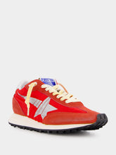 Golden Goose Red Nylon Silver Star Marathon Sneakers