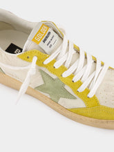 Golden Goose Buttercream Ball Star Suede and Nylon Sneakers