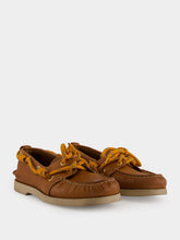 Golden Goose Tan Brown Cruise Leather Boat Shoes
