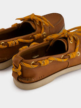 Golden Goose Tan Brown Cruise Leather Boat Shoes